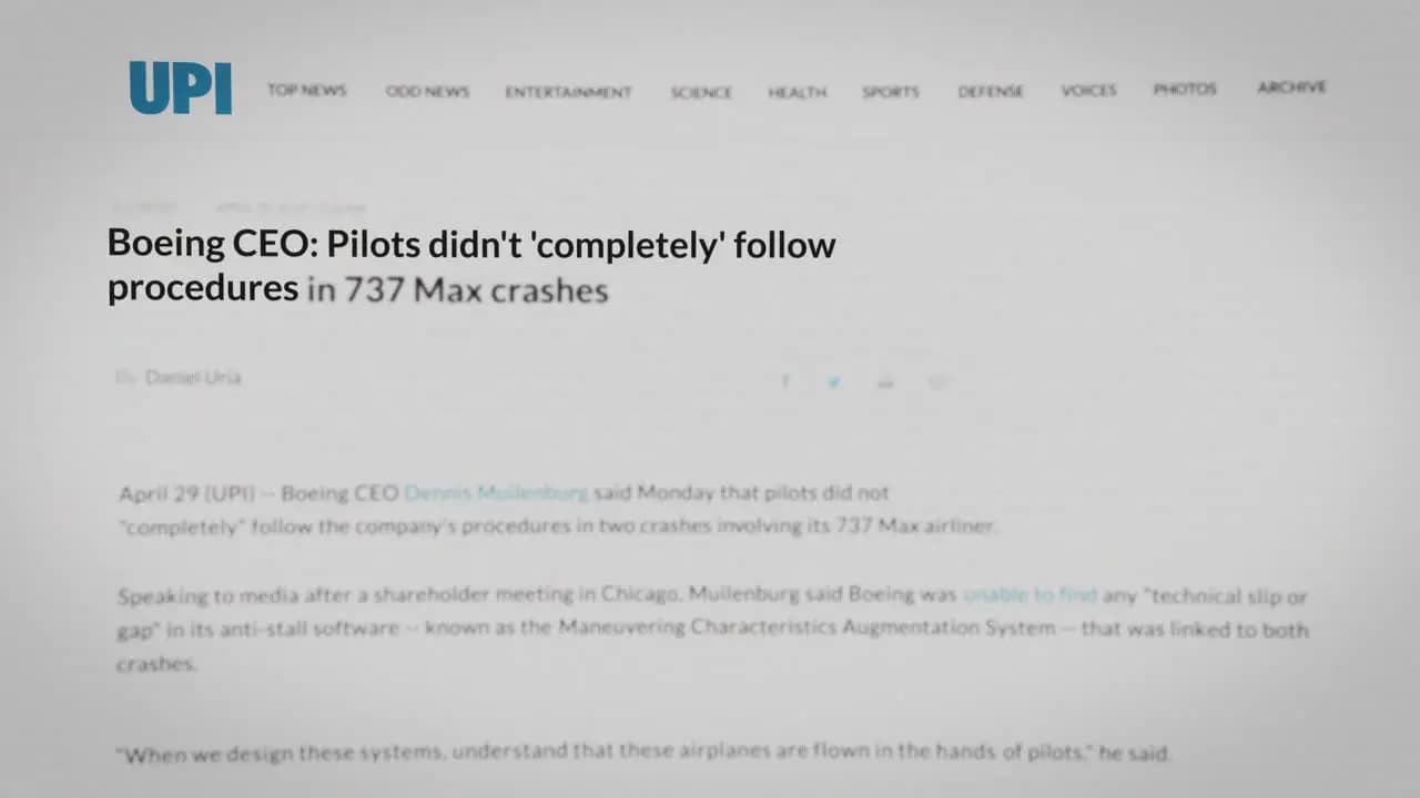 Крушение: дело против Boeing